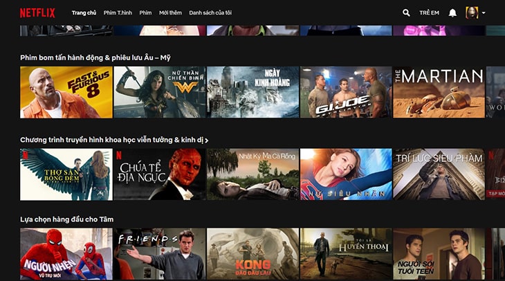 Netflix và Giao diện người dùng