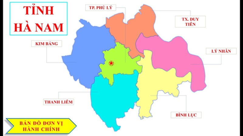 Bản đồ hành chính tỉnh Hà Nam