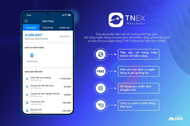 Các dịch vụ và tiện ích của ngân hàng TNEX
