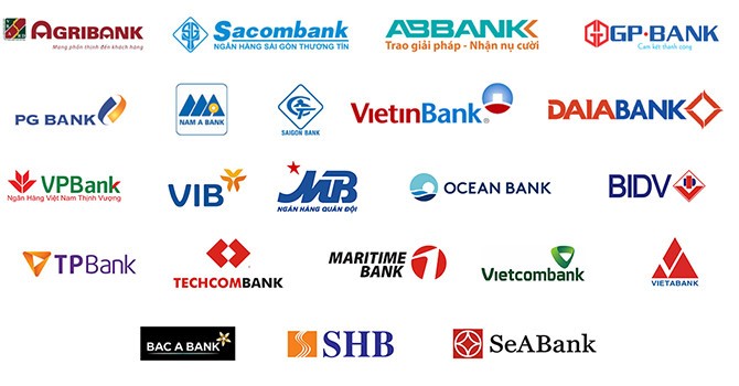 Các ngân hàng phổ biến tại Việt Nam