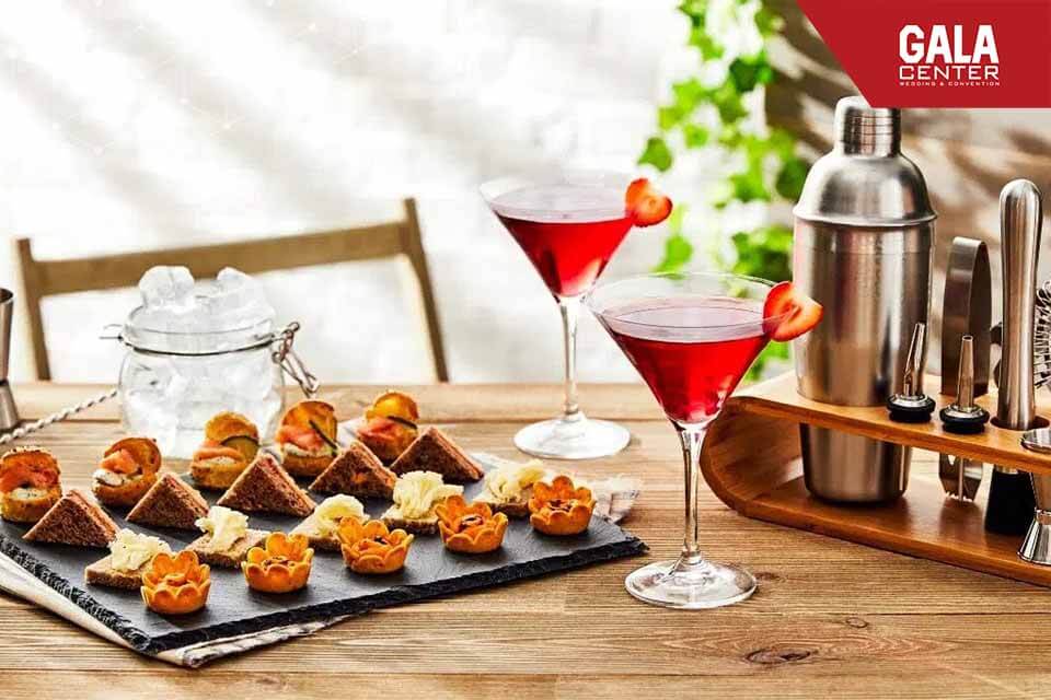 Canape & Cocktail - Bộ đôi không thể thiếu trong thực đơn nhà hàng tiệc cưới phong cách  u