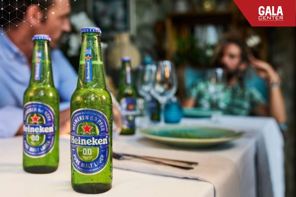 Bia Heineken® 0.0 có thể sử dụng trong menu cưới nhà hàng