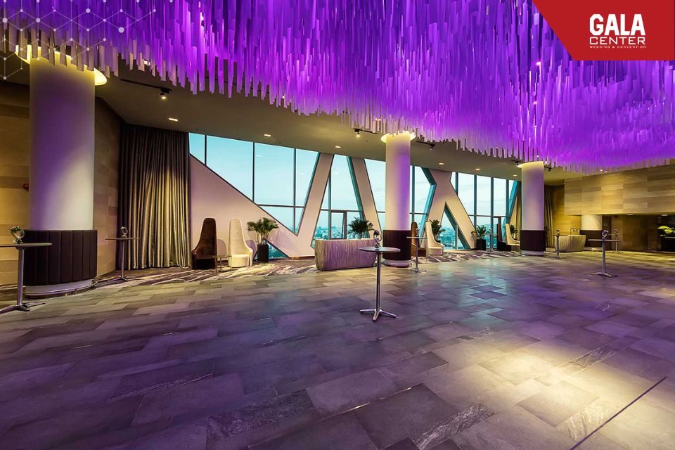 Sảnh đón khách sang trọng, rộng rãi tại Gala Center Hoàng Văn Thụ