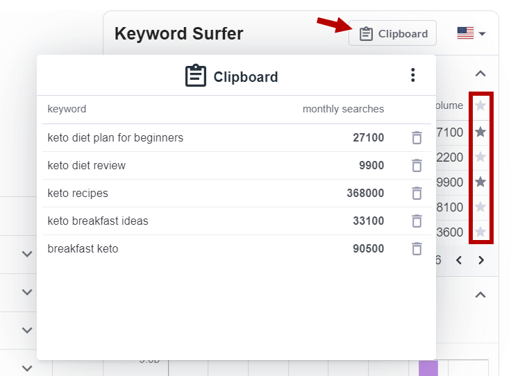 Hình 22: Lưu từ khóa vào “clipboard”