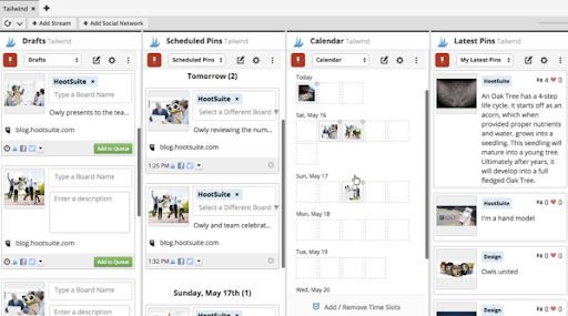 Hình 15: Tailwind là một công cụ phân tích và lập lịch trên Instagram và Pinterest