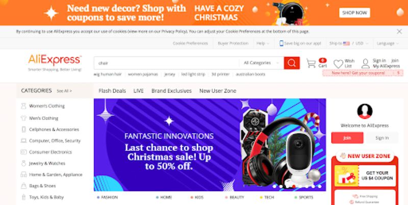 AliExpress là nền tảng thương mại điện tử được thành lập bởi tỷ phú Jack Ma