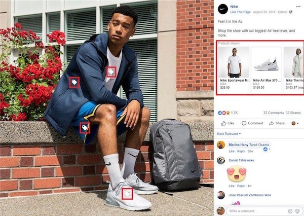 Hình 7: Một bài post Facebook kèm tính năng shopping