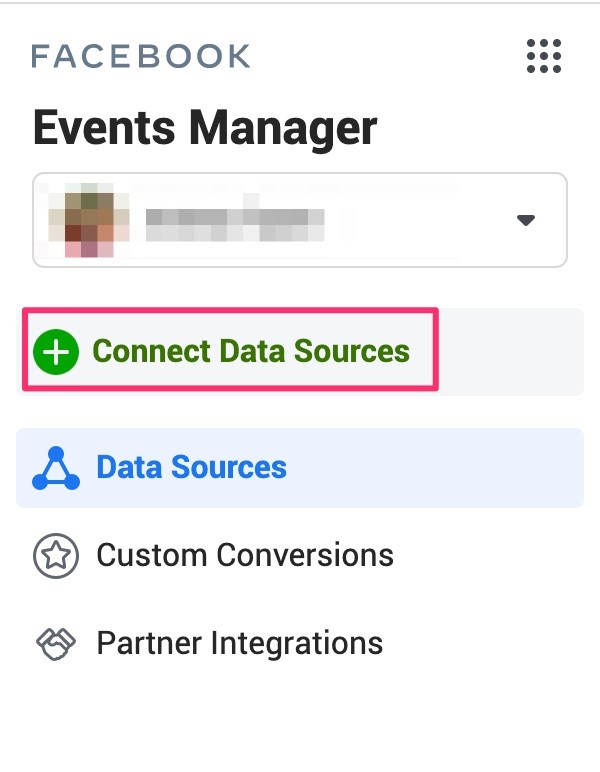 Tùy chọn bật ra để kết nối các nguồn dữ liệu.