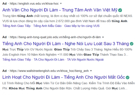 tiêu đề quảng cáo