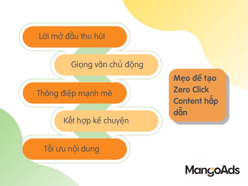 Hình 5: Các yếu tố tạo Zero Click Content hấp dẫn (Nguồn: MangoAds)