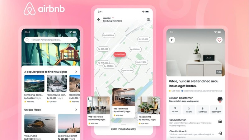 Hình 4: nền tảng đặt phòng Airbnb (Nguồn: cellphones.com.vn)