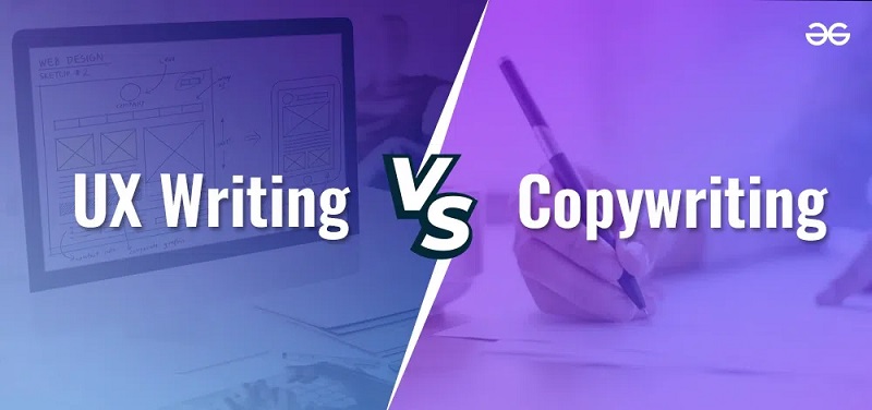 Hình 2: Phân biệt giữa UX writing và Copywriting (Nguồn: Internet)