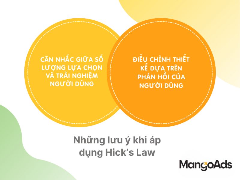 Hình 2: Ứng dụng thực tế của Hick’s Law trong thiết kế (Nguồn: MangoAds)