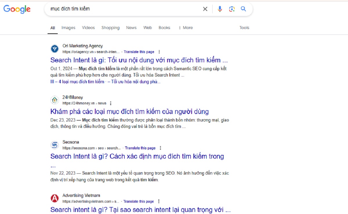   Hình 2: Các tác giả hàng đầu về chủ đề “mục đích tìm kiếm”