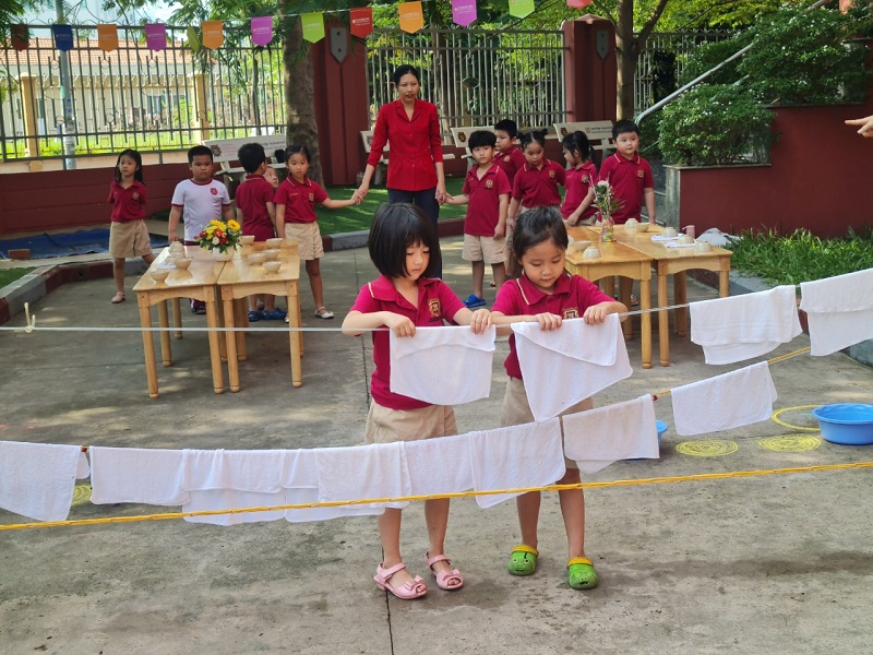 Trẻ mầm non học nhiều kỹ năng sống tích cực tại trường Quốc tế Việt Úc (VAS)