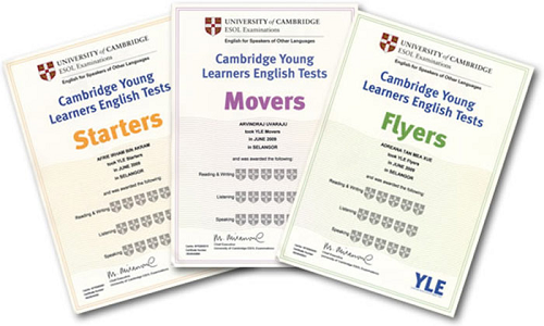 Chứng chỉ Cambridge của cơ quan đánh giá giáo dục Quốc tế từ đại học Cambridge
