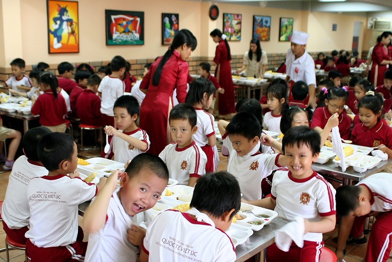 Bữa ăn dinh dưỡng cho trẻ tại trường Quốc tế Việt Úc (VAS)