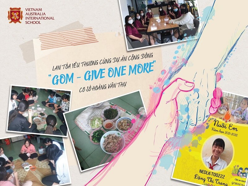 Dự án cộng đồng “GOM - GIVE ONE MORE” với sự góp sức của các bạn học sinh tại VAS