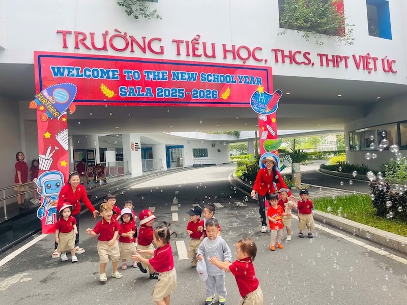 Preschoolers at VAS excitedly dive into fun learning activities after returning to school