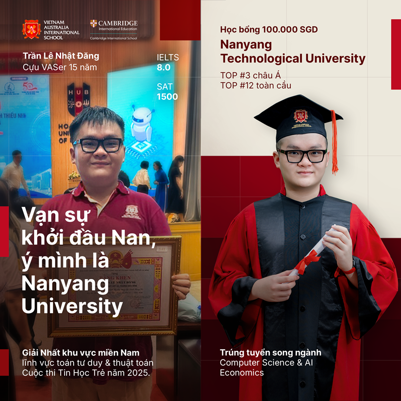 Trần Lê Nhật Đăng- Hành trình chinh phục học bổng 100.000 SGD từ Đại học Công nghệ Nanyang 